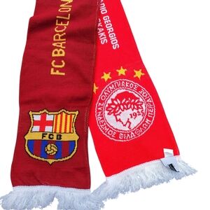 UEFA Champions League FC Barcelona Red Scarf Stadio Georgios Karaiskakis Soccer